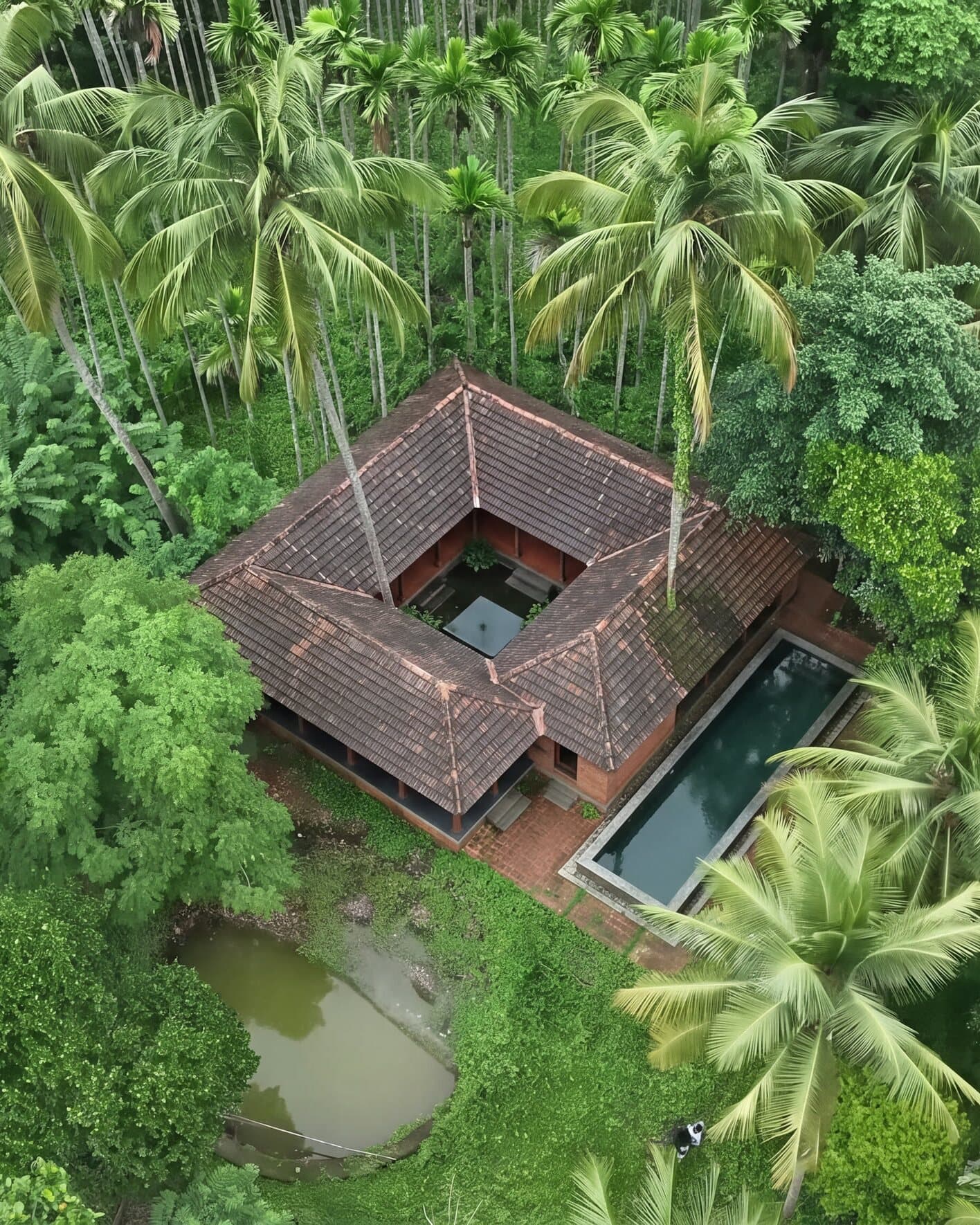 Artist's impression — a courtyard villa set among the palms